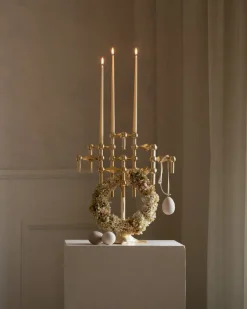 STOFF Nagel candle sticks 3-pack, brass Gold-coloured Hot