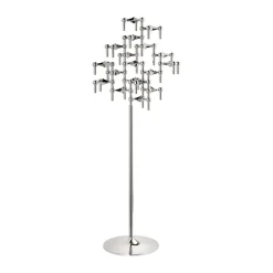 STOFF Nagel floor candle sticks 70 cm, Chrome Silver-coloured Best