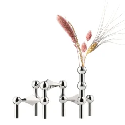 STOFF Nagel vase, Chrome Silver-coloured Outlet