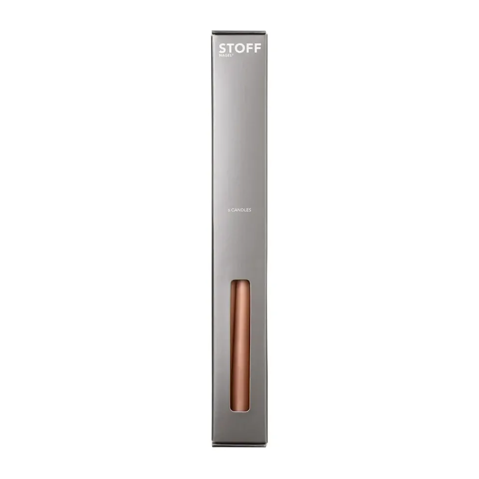 STOFF tapered candle by ester & erik 6-pack, dusty rose Pink Outlet