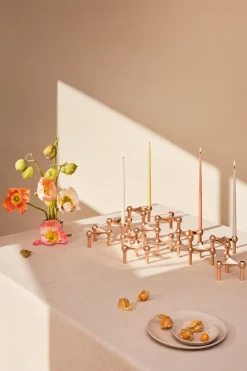 STOFF tapered candle by ester & erik 6-pack, dusty rose Pink Outlet
