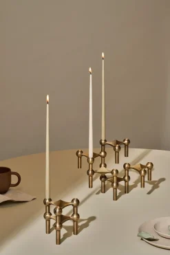 STOFF tapered candle by ester & erik 6-pack, Artichoke Green Hot