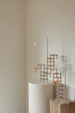 STOFF tapered candle by ester & erik 6-pack, sand Beige Sale