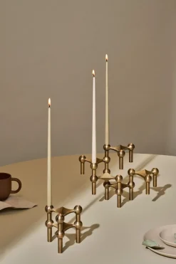 STOFF tapered candle by ester & erik 6-pack, White Hot