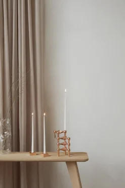 STOFF tapered candle by ester & erik 6-pack, White Hot
