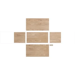 MOEBE Storage box oak 33x60 cm, Wood. white BrownWhite Discount
