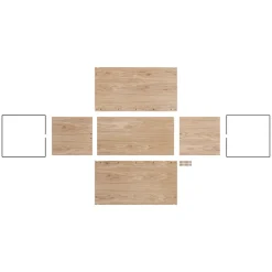 MOEBE Storage box oak 33x60 cm, Wood. black BrownBlack Discount
