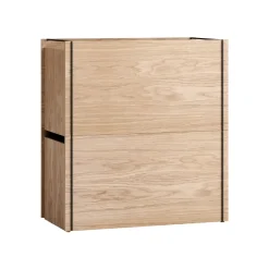 MOEBE Storage box oak 33x60 cm, Wood. black BrownBlack Discount