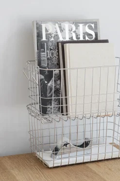 Mette Ditmer Store-it storage basket small, Chrome Silver-coloured Outlet