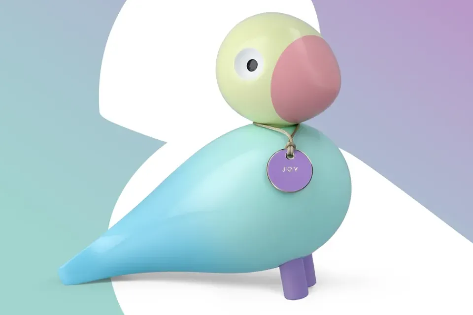 Kay Bojesen Denmark Story bird, Joy Blue Hot