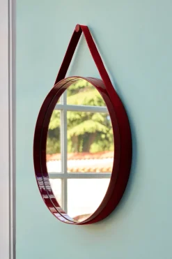 HAY Strap Mirror Ø70 cm, Red