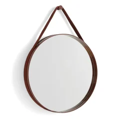 HAY Strap Mirror, Dark Brown Online