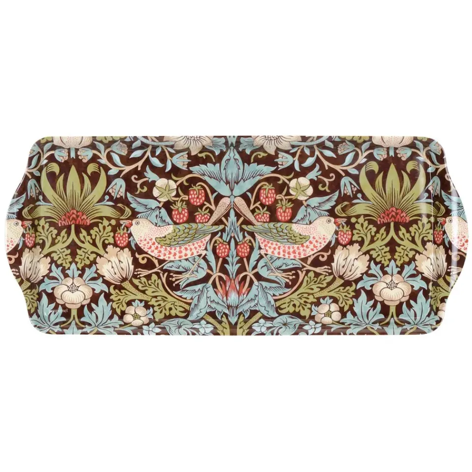 Pimpernel Strawberry Thief sandwich tray, Brown Clearance