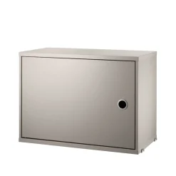 String cabinet with door, , 58x30 cm Beige