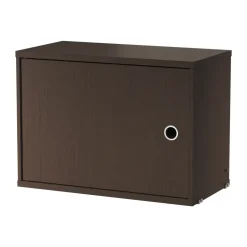 String cabinet with door, Dark oak, 58x30 cm Brown Clearance
