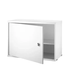 String cabinet with door, , 58x30 cm White Discount