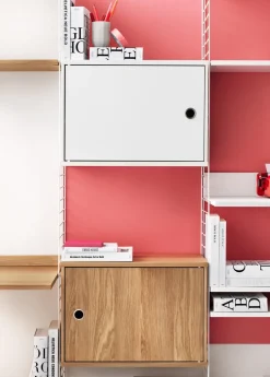 String cabinet with door, , 58x30 cm White Discount