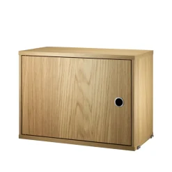 String cabinet with door, Oak, 58x30 cm Beige Discount