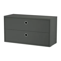 String cabinet with drawers, Dark , 78x30 cm Grey Clearance