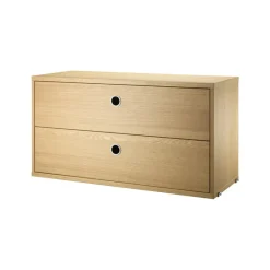 String cabinet with drawers, Oak, 78x30 cm Beige Best