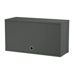 String cabinet with flip door, Dark , 78x30 cm Grey Hot