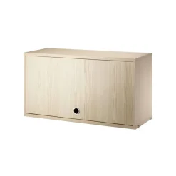 String cabinet with flip door, Ash, 78x30 cm Beige