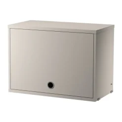 String cabinet with flip door, , 58x30 cm Beige Online