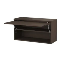 String cabinet with flip door, Dark oak, 78x30 cm Brown Hot