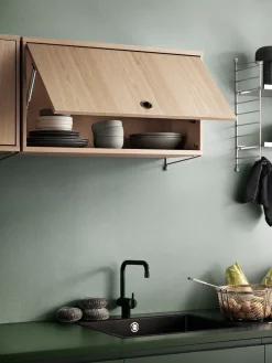 String cabinet with flip door, , 78x30 cm White Clearance