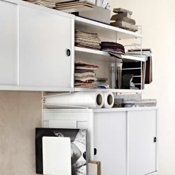 String cabinet with sliding door, , 78x30 cm White Clearance