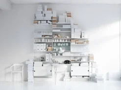 String cabinet with sliding door, , 78x30 cm White Clearance