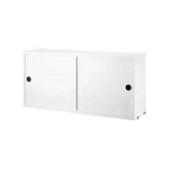 String cabinet with sliding door, , 78x20 cm White Outlet