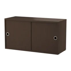 String cabinet with sliding door, Dark oak, 78x30 cm Brown Best