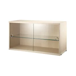 String display cabinet, Ash, 78x30 cm Beige Sale