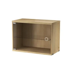 String display cabinet, Oak, 58x30 cm Beige Outlet