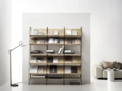 String magazine shelf wood, , 58x30 cm White Clearance