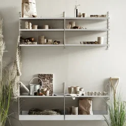 String Outdoor shelf, Galvanized-58x30 cm-high edge Grey Clearance