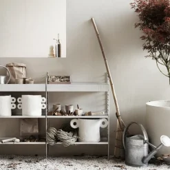 String Outdoor shelf, Galvanized-58x30 cm-low edge Grey Outlet