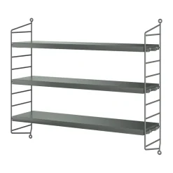 String Pocket wall shelf, Dark Grey Hot