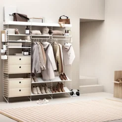 String shelf metal, , 58x30 cm, high edge Beige Outlet