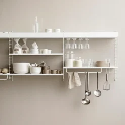 String shelf metal, , 58x30 cm, high edge Beige Outlet