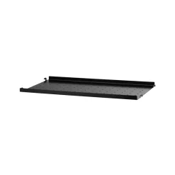 String shelf metal, , 58x20 cm, low edge Black