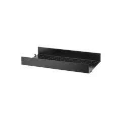 String shelf metal, , 58x30 cm, high edge Black Clearance