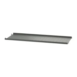 String shelf metal, Dark , 78x30 cm, low edge Grey Discount