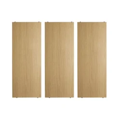 String shelf, Oak, 78x30 cm, 3-pack Beige Discount