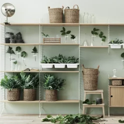 String shelf, Oak, 78x30 cm, 3-pack Beige Discount
