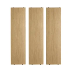 String shelf, Oak, 78x20 cm, 3-pack Beige Outlet