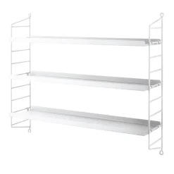String shelf Pocket metal, White Outlet