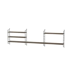 String Shelf Pocket walnut-black, walnut-black Brown Outlet