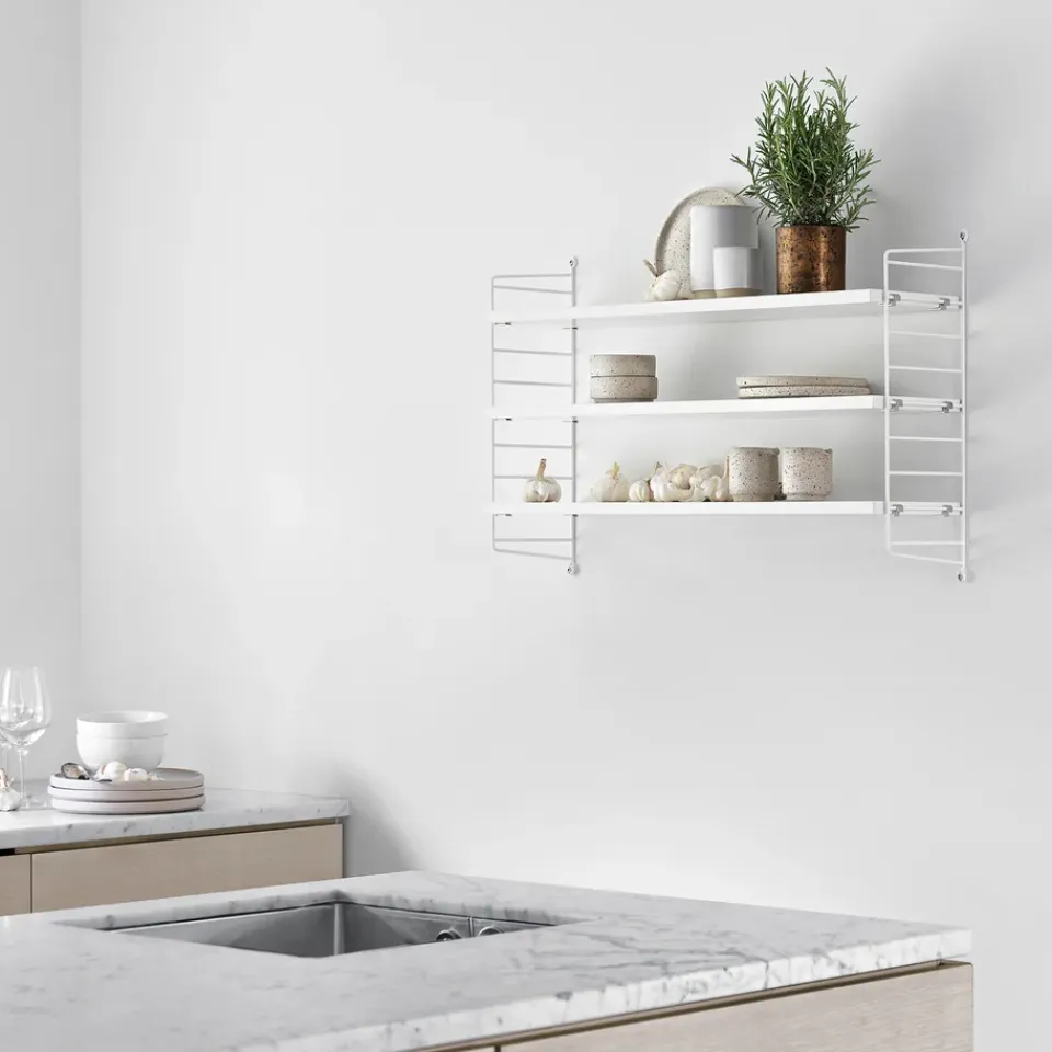 String Shelf Pocket , White Hot
